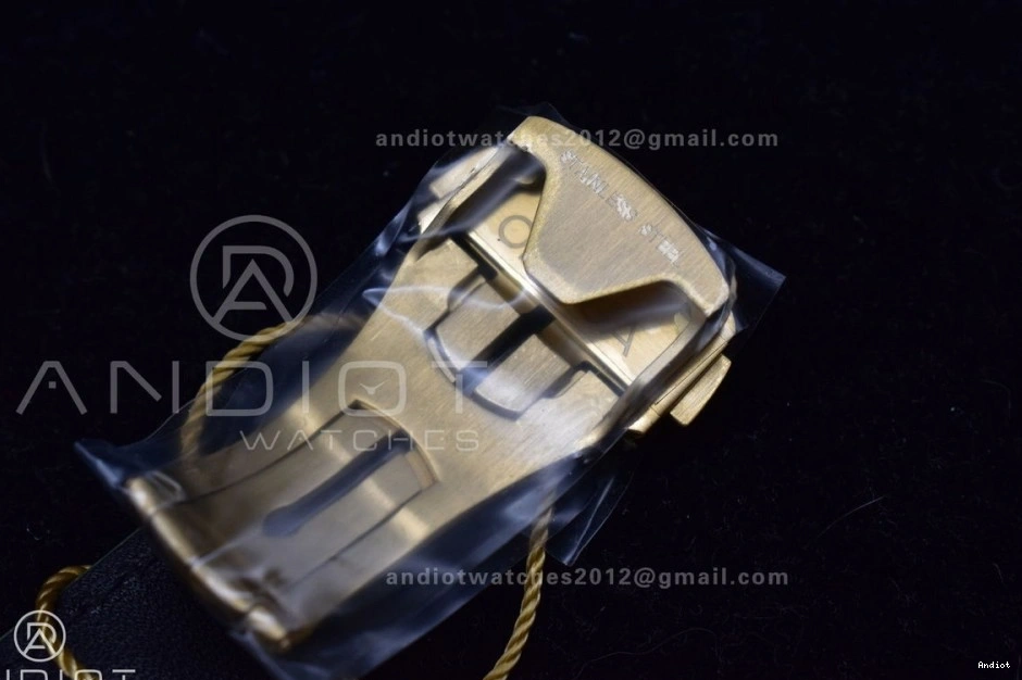 Gold Green Speedmaster Manual Green on Moonshine Strap Dial Edition RMF in Chrono YG Moonwatch Best Leather 0201